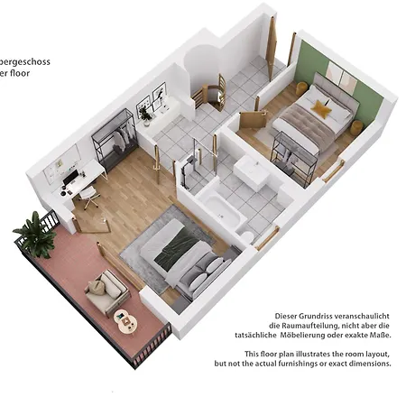 Moderne Maisonette Mit Garten Apartman *